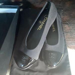 Black Chanel flats
